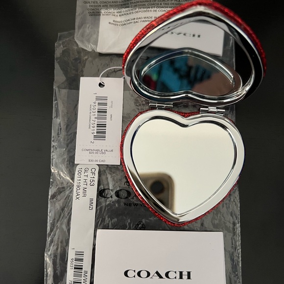 COACH RED HEART NWT MIRROR - Picture 6 of 13